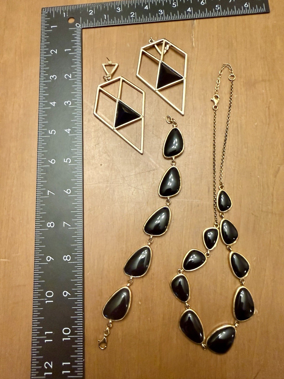 Black & Gold Statement Jewelry Collection –10 Pieces-Boho Geometric Costume Sets