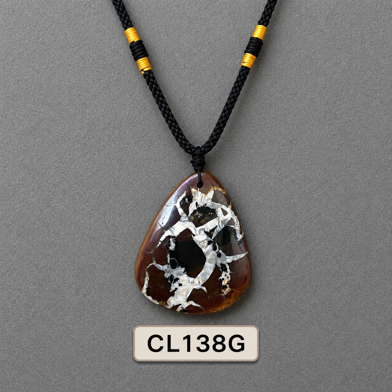 Natural Septarian Adjustable Necklace Premium Focal Hippo Jewelry Pendant