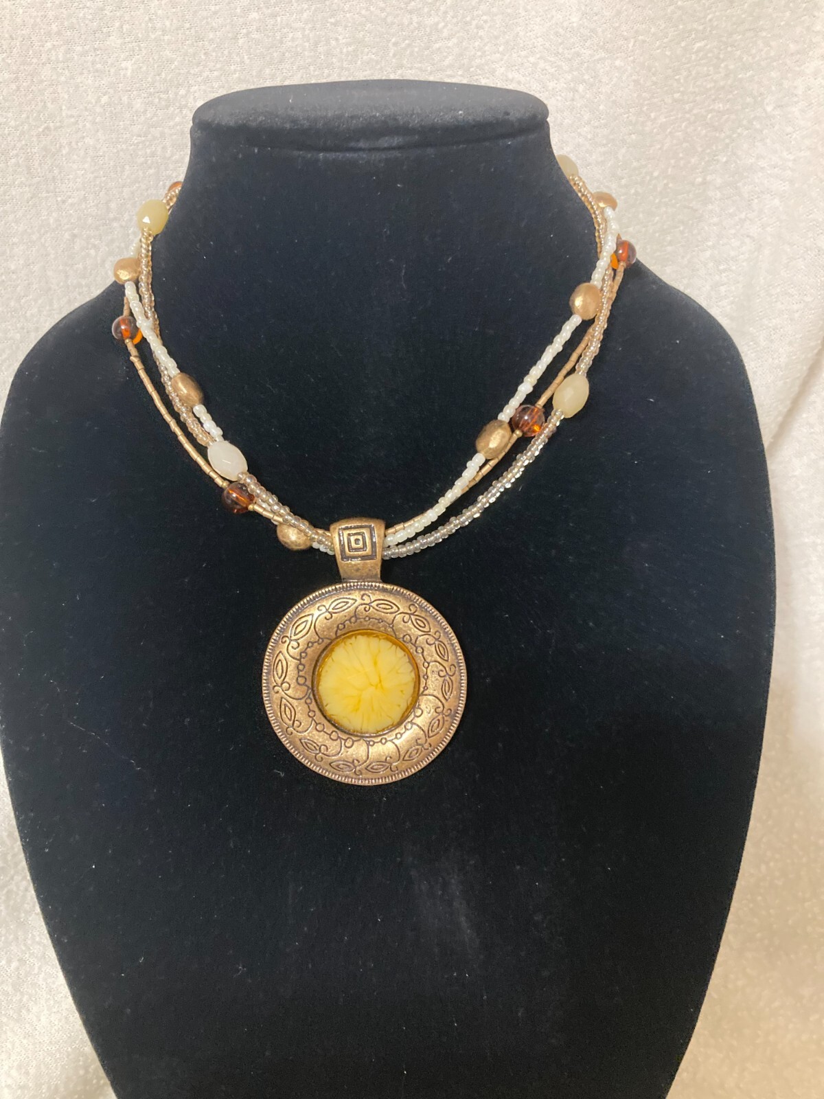 Beaded KC branded necklace 16in fashion jewelry Item N12