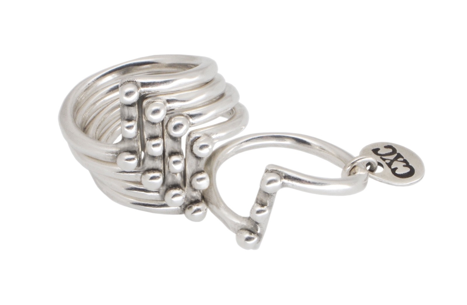 CXC Jewelry ring silver plated made in Spain size 6.5