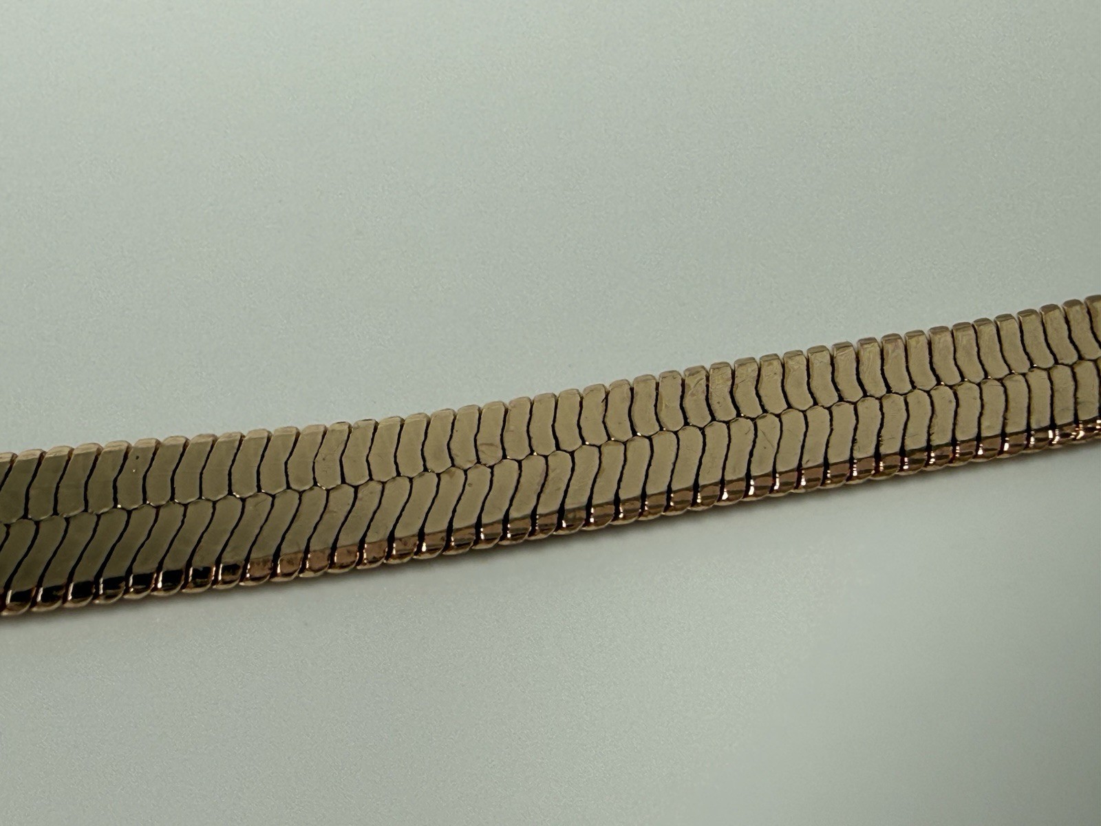 NEW 14k Gold Plated Herringbone Flat Necklace Chain 23.5”