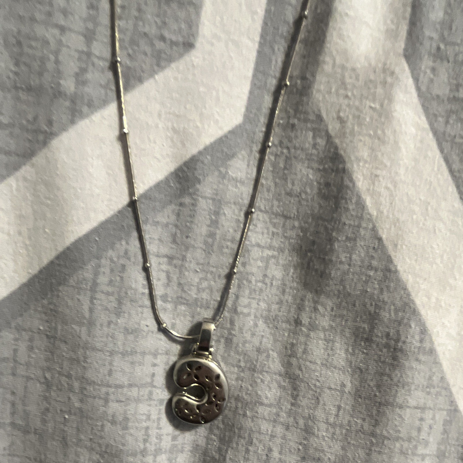 Dora Silver Plated Crystal Letter Pendant Necklace, Bar Link Chain, Pavé