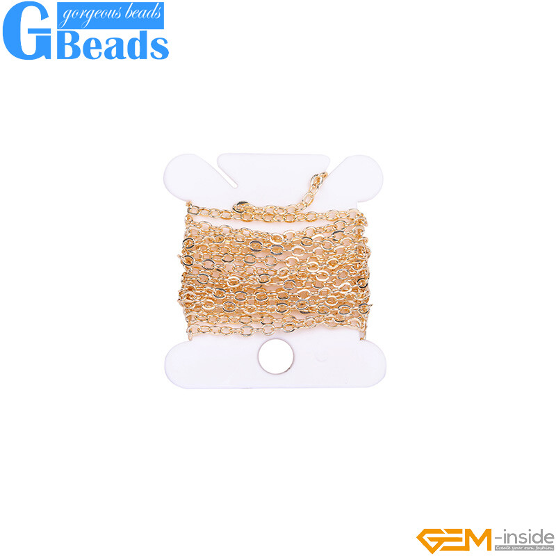 39.3inch Brass 14K Gold Filled Women Cable Chains for Necklace Jewelry Making
