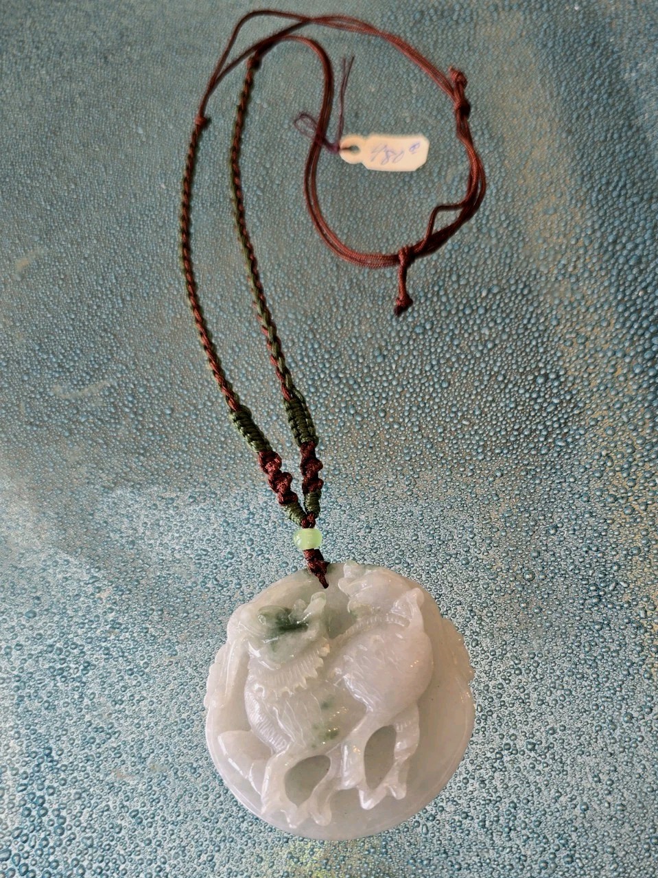 Natural A grade Carve jade Jadeite Pendant Chinese Kylin, Qilin or Kirin (麒麟)