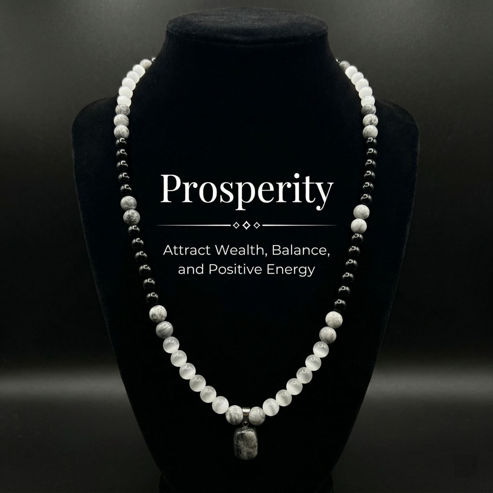 Money Attraction Necklace & Tiger Eye Pendant Healing Crystal Stone Jewelry Gift