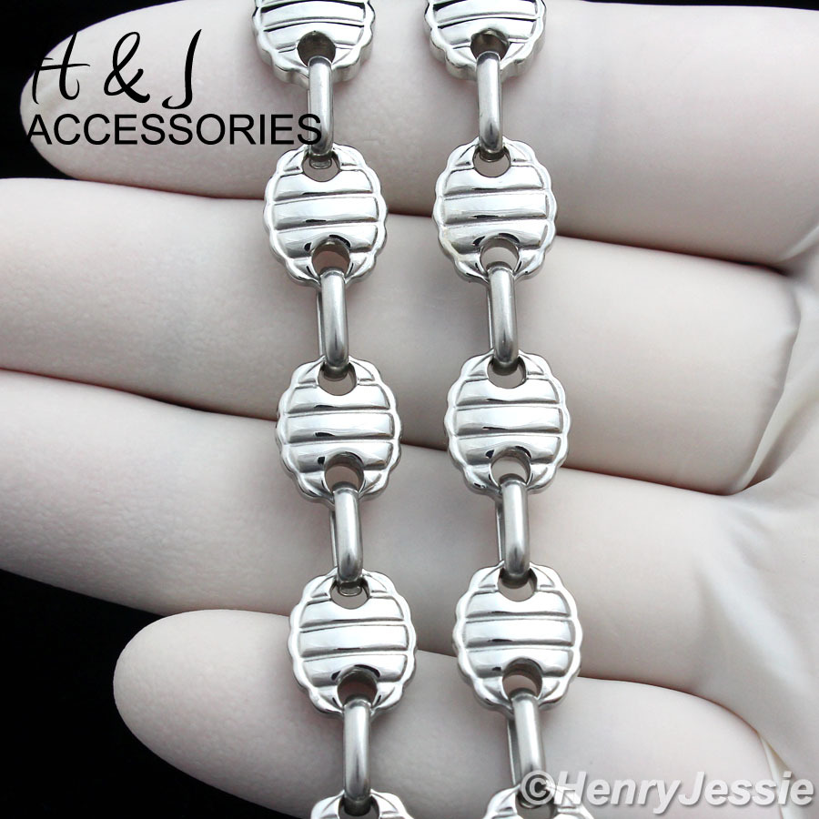 18-40″MEN Stainless Steel 9mm Silver Puffed Mariner Link Chain Necklace*AN150