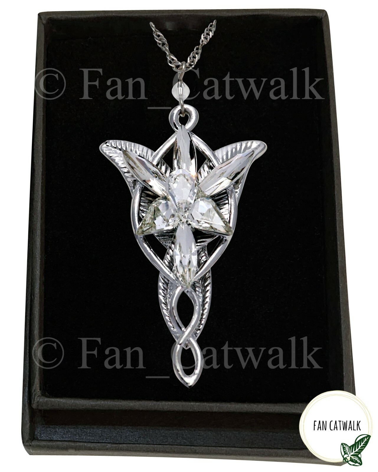 Arwen EVENSTAR Necklace Silver Pendant LOTR Lord of the Rings Hobbit + GIFT BOX
