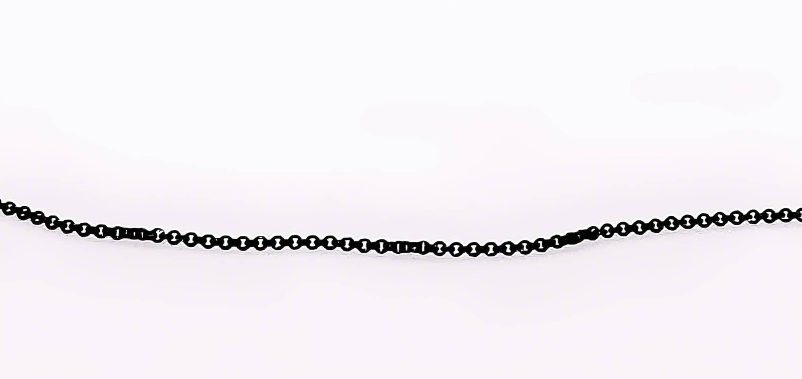 Black Rhodium Plated 020 – 1.8mm Rolo Chain 925 Solid Sterling Silver