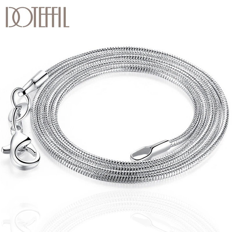 10pcs Hot Sale 925 Sterling Solid Silver 1mm Snake Chain Necklace Jewelry Gift