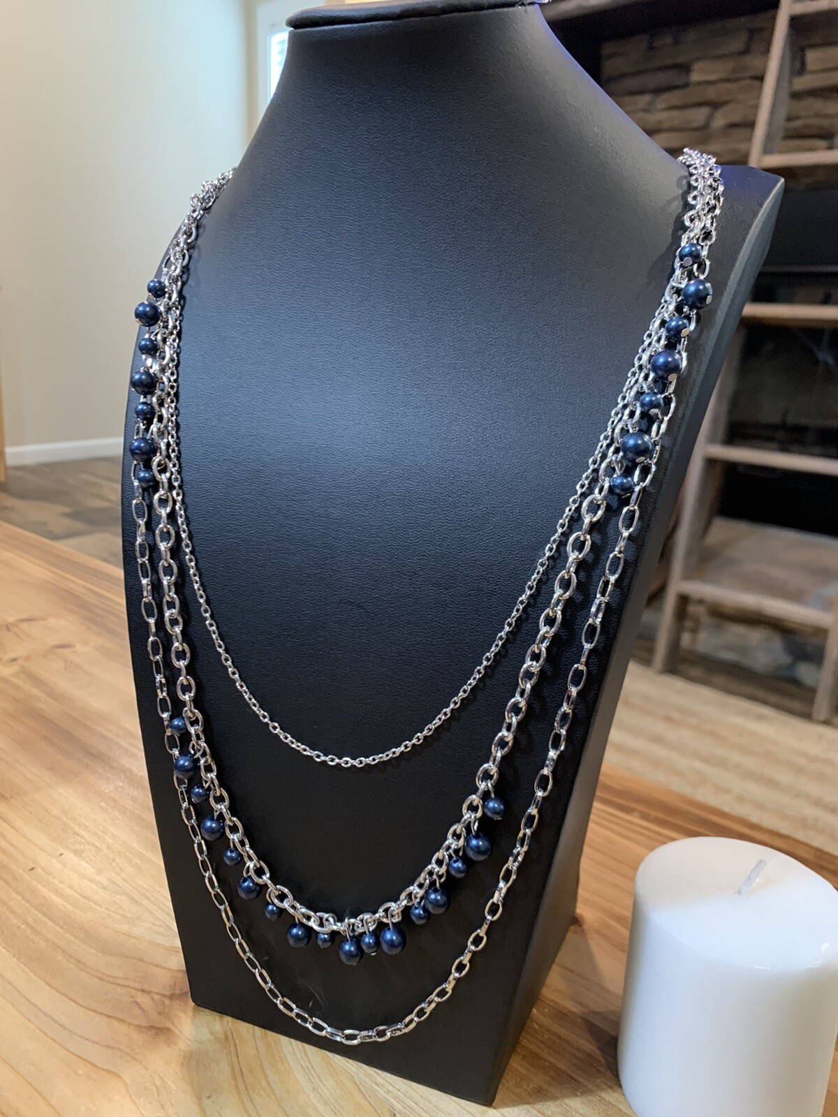 Paparazzi Jewelry ~🔥Pearl Pageant None🔥~ Blue Necklace💥BNWTs