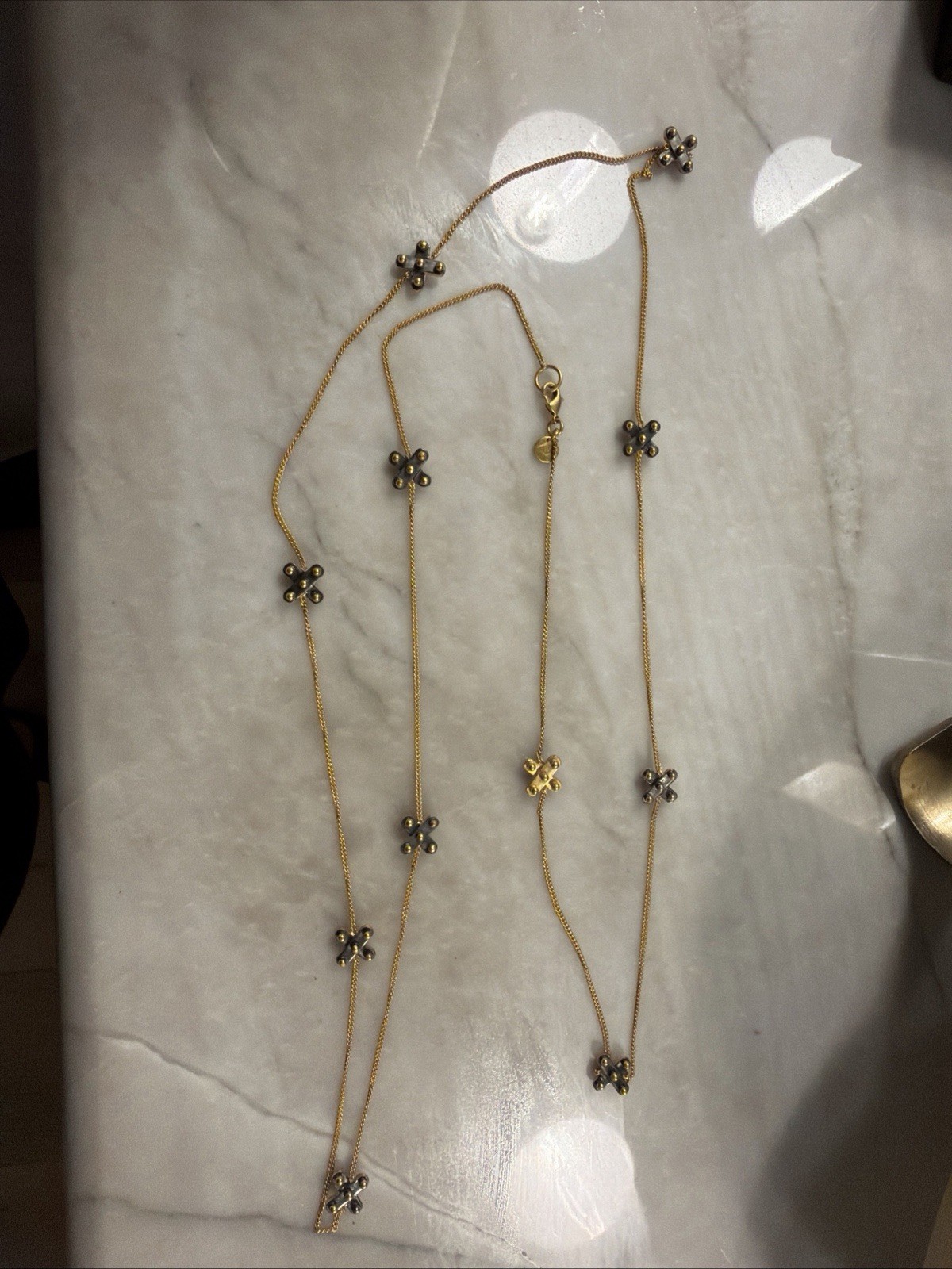 Julie Vos SoHo 40” Station Mixed Metal Necklace Excellent RETIRED