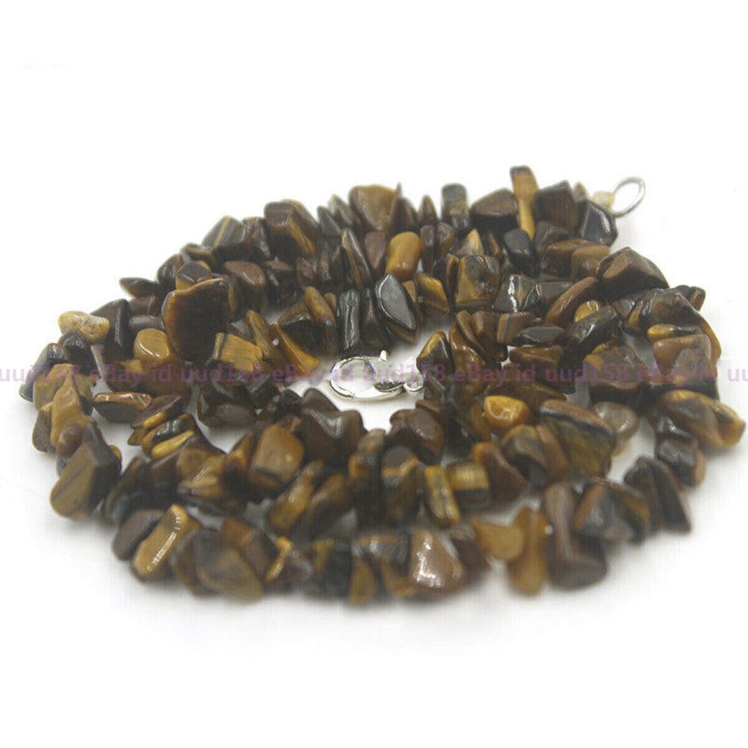 Natural Multiple Gemstone Gravel beads White Gold Clasp Necklace 14-36″ AAA
