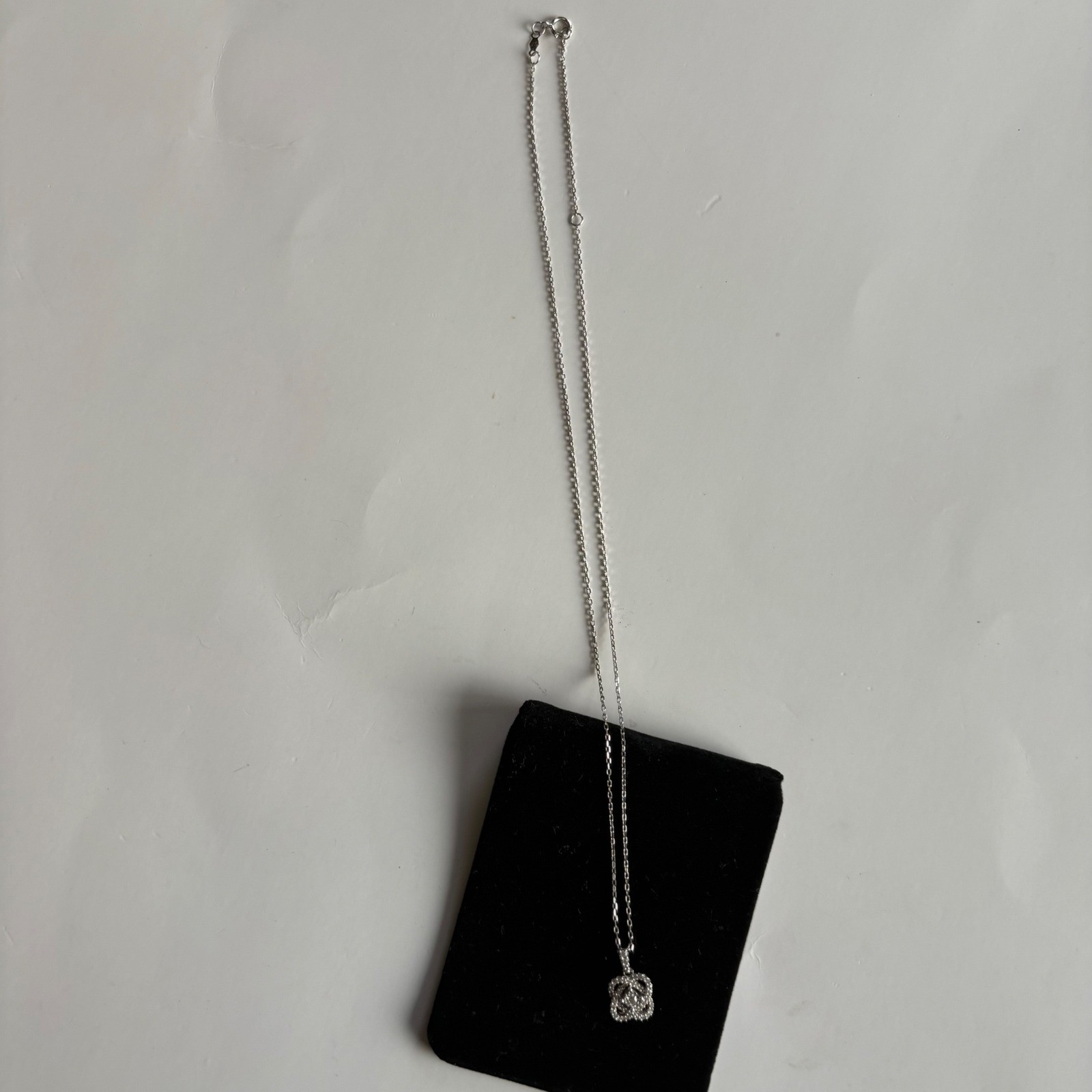 Center of Me 10K White Gold Diamond Necklace Pendant Her love keeps you centered