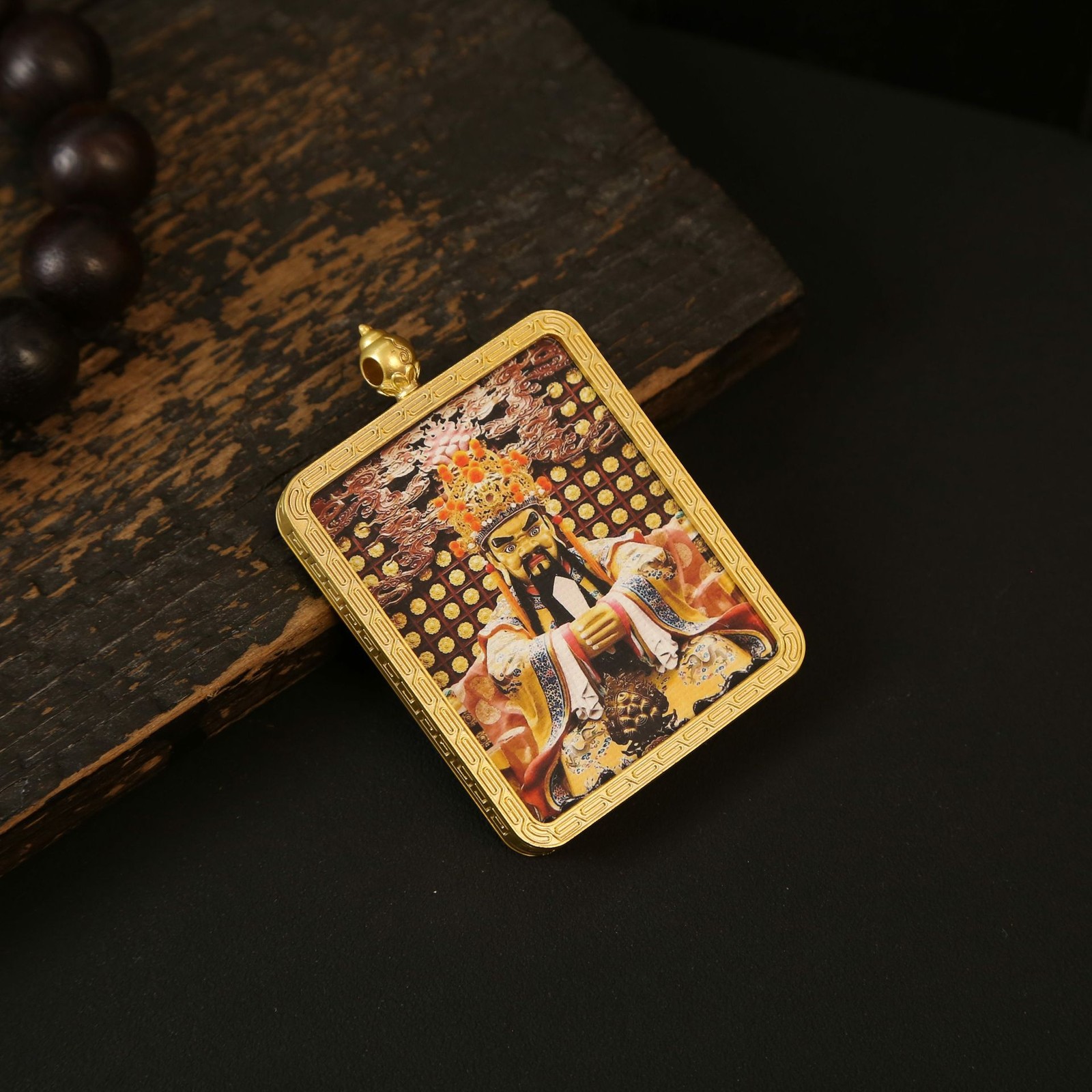 Chinese retro Thangka Wuye portrait pendant Buddha card necklace amulet