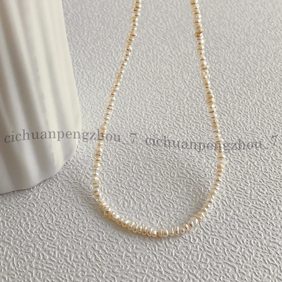 Small 3-4mm White Freshwater Mini Beads Baroque Pearl Necklace 14-36 inch