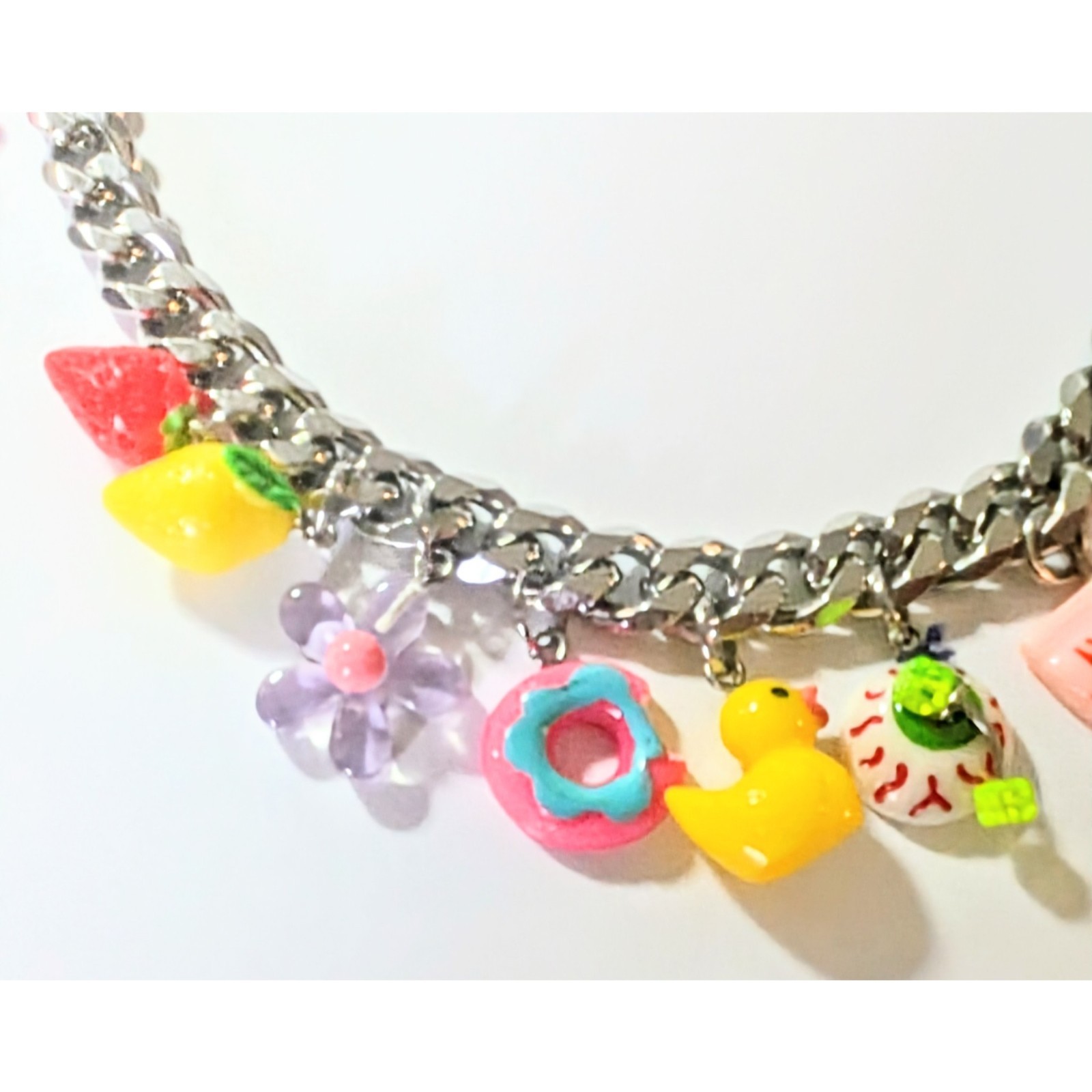 POP CULTURE Stainless Steel Chain Nostalgia Charm Necklace 17-20″