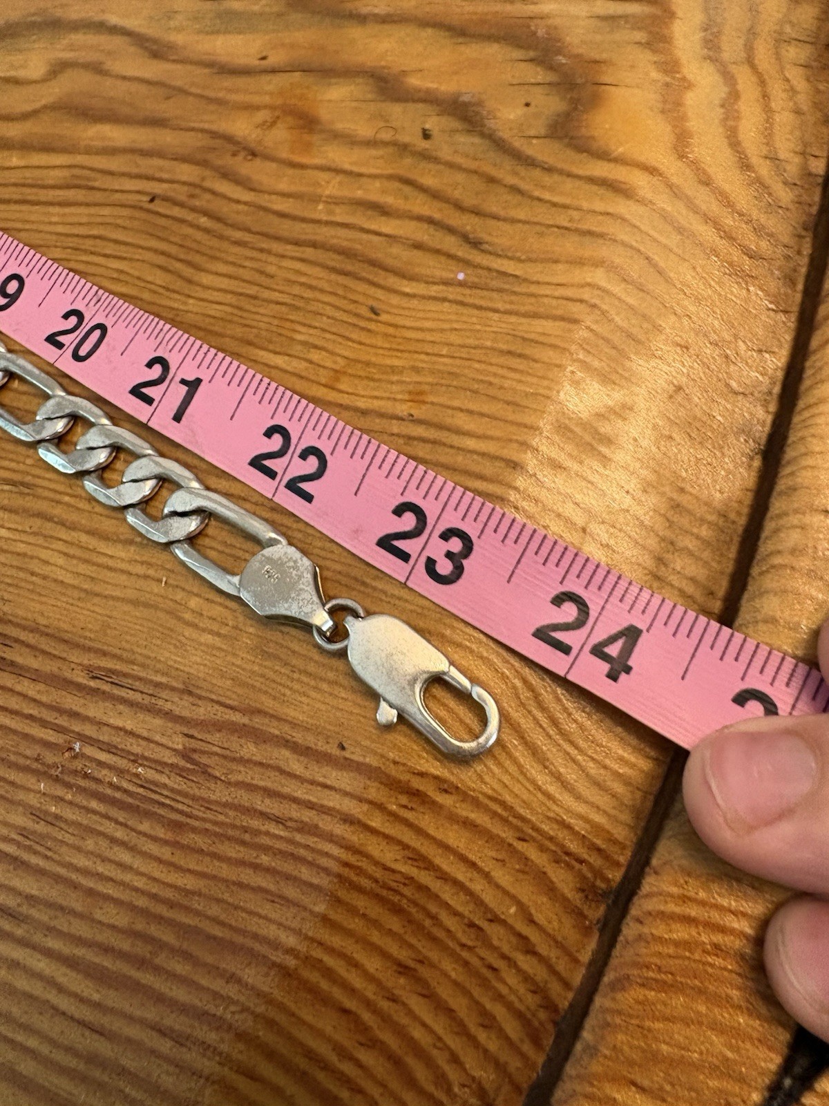 Figaro 925 Sterling Silver Chain 11mm 8492 Grams 24 Inches Length G2U