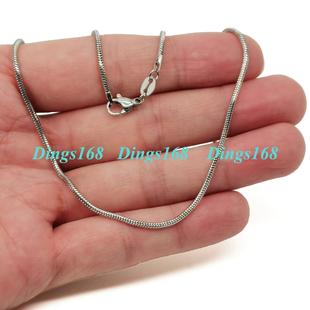 925 Sterling Silver Tarnish-Free Classic 2mm Wide Italian Snake Chain Necklace