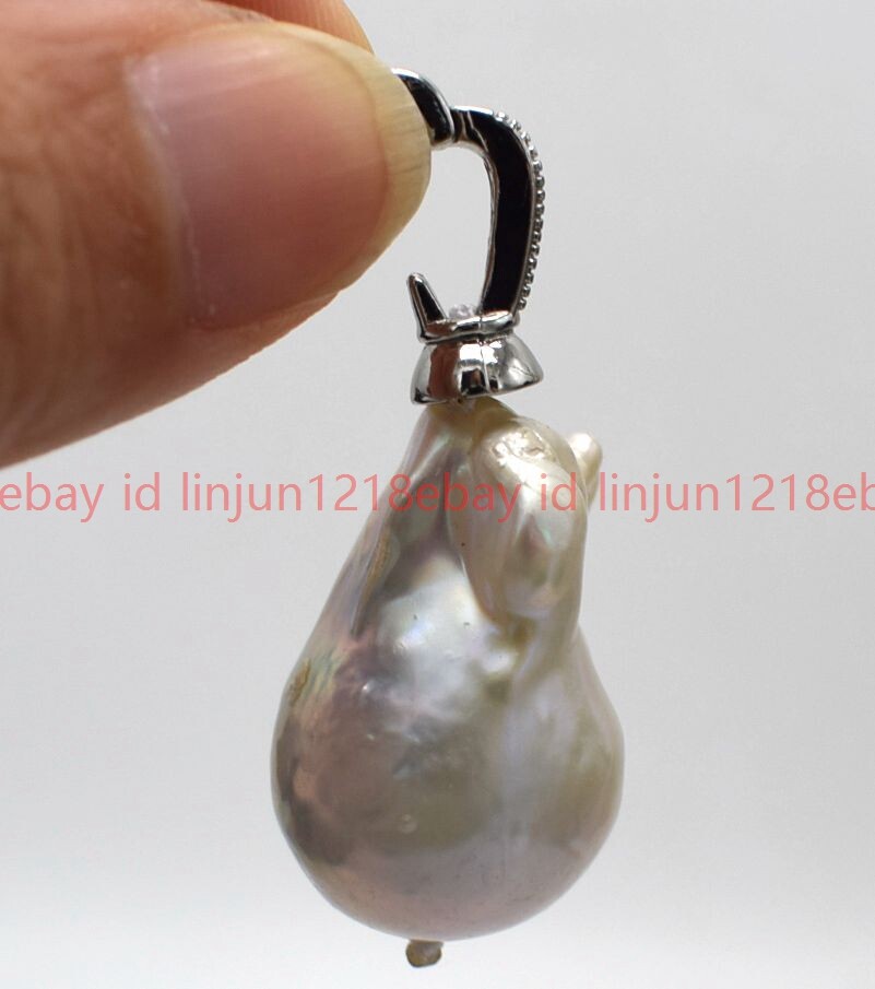 Huge 15x20mm Real Natural Multicolor Keshi Baroque Pearl Pendant
