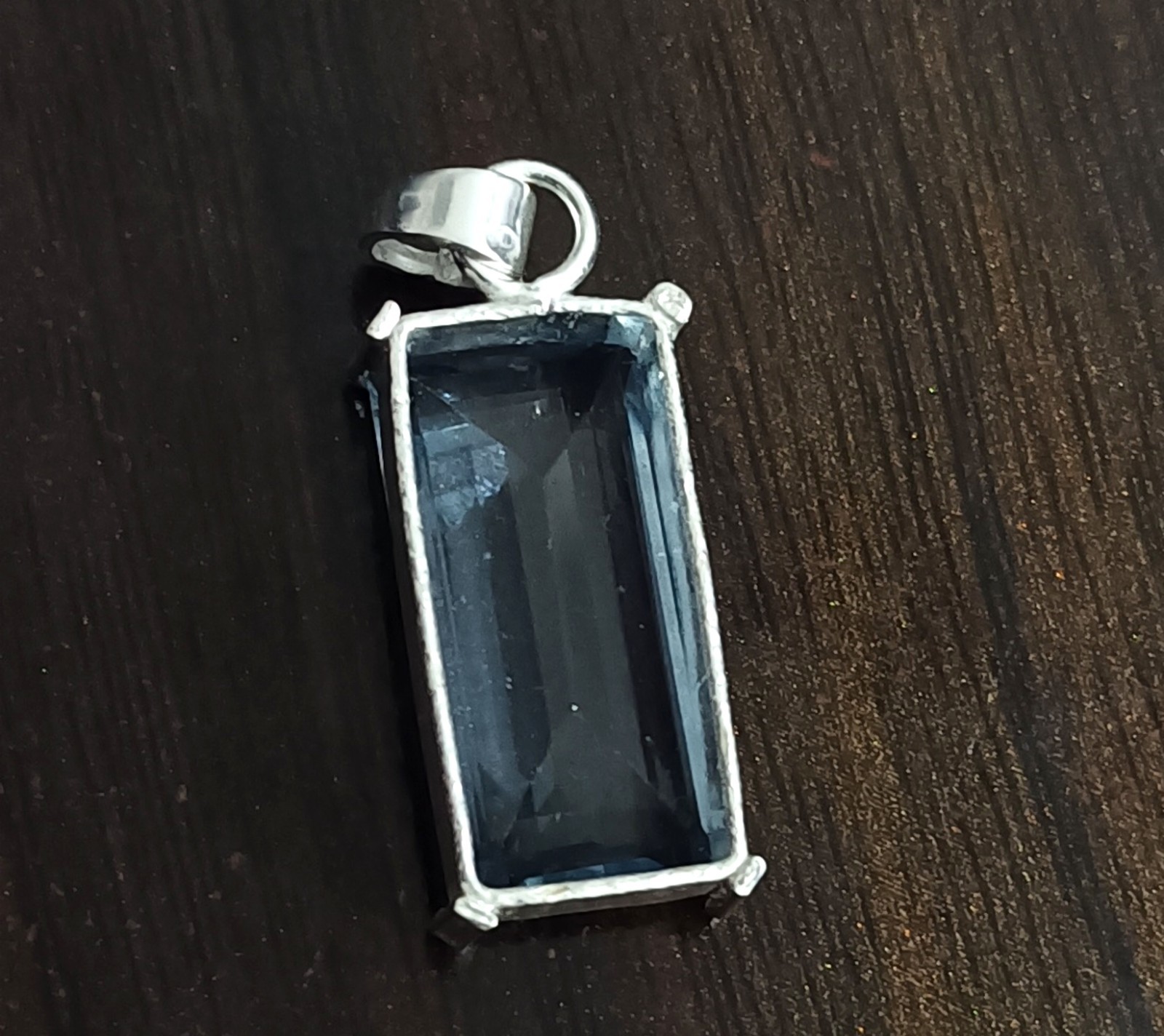 Luxury Santa Maria Blue Aquamarine Pendant 26 Ct Certified 925 Silver