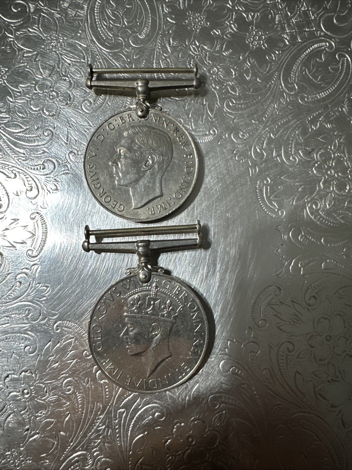 2 Britain War Medal King George VI Medal Award World War 2 1936-1945 Beautiful