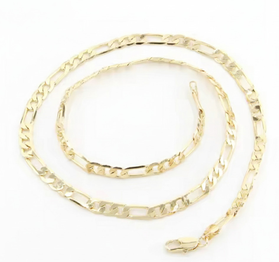 14k Gold Filled Figaro Chain Necklace 3-8mm 18-24” Men Women