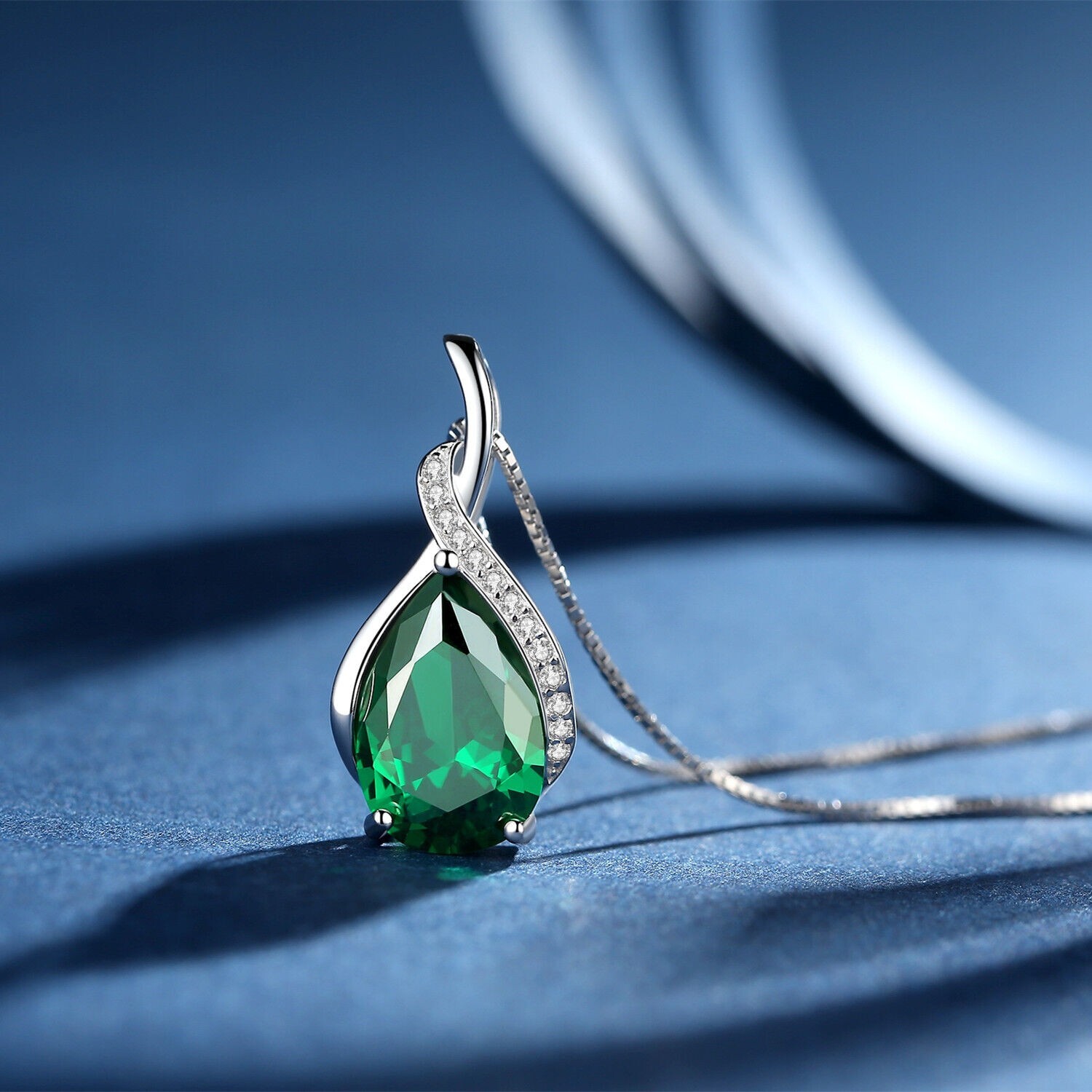 Lab Created Emerald Charm Handmade Charm Gemstone Charm