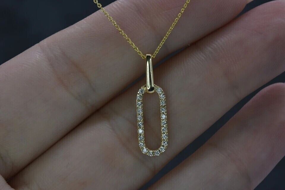 1.20Ct Round Cut Simulated Diamond Pendant In 14K Yellow Gold Plated 925 Silver