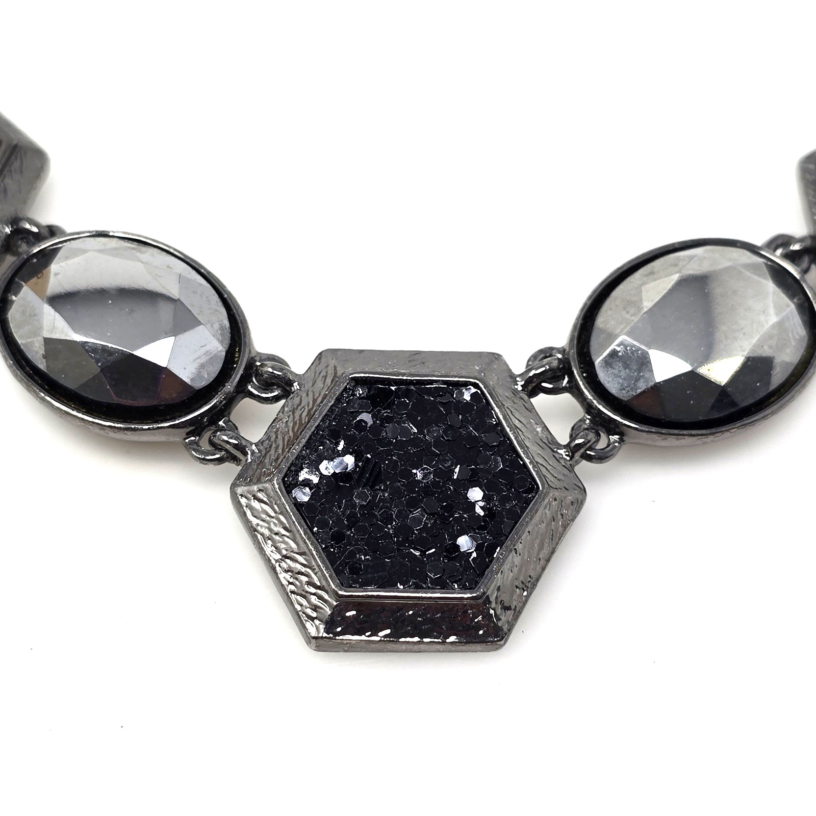 Givenchy Black /Crystals Necklace 18 inches Excellent Condition