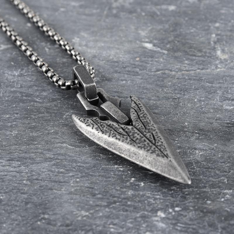 Men’s Fashion Jewelry Silver Celtic Viking Spear Head Pendant Necklace 101