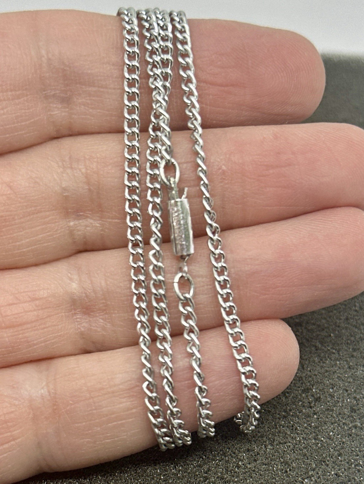 Vintage Estate 24″ Necklace Silver Tone Made in Germany Single Chain