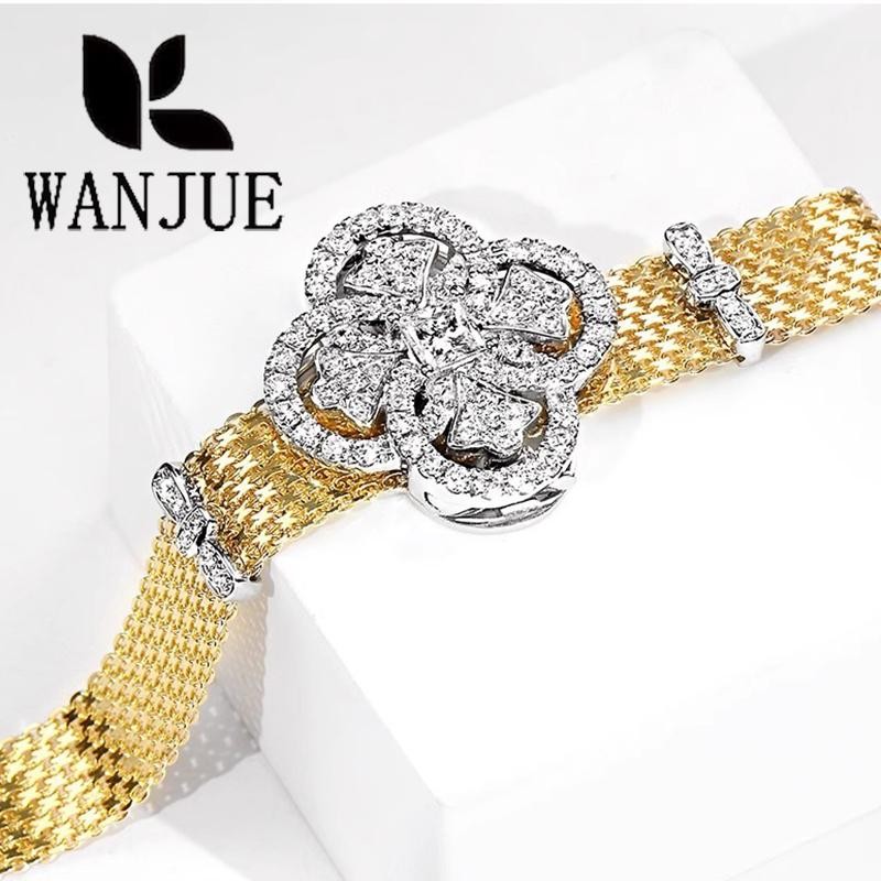 Luxury Italian Lace Bracelet Retro Palace Style Two Tone Women Party Gift