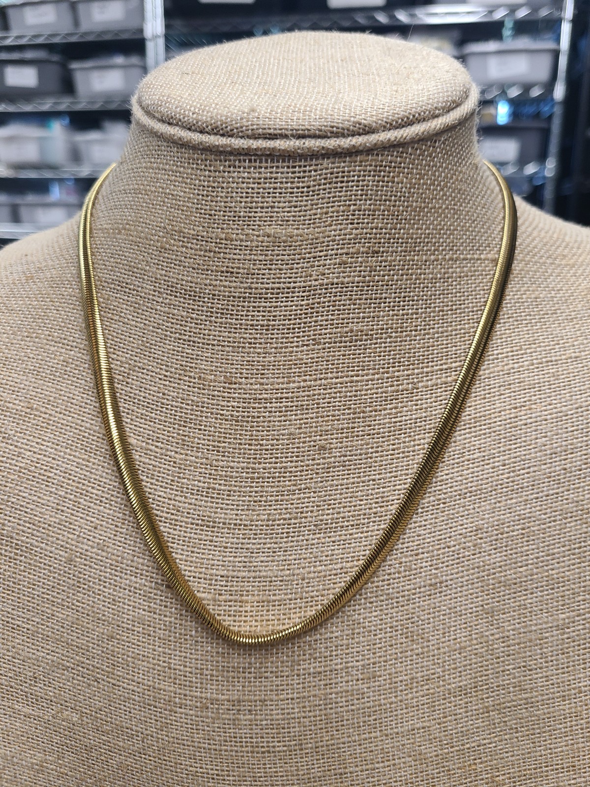 Wave Motion Necklace (20-22 Inches) in ION Plated YG Stainless Steel