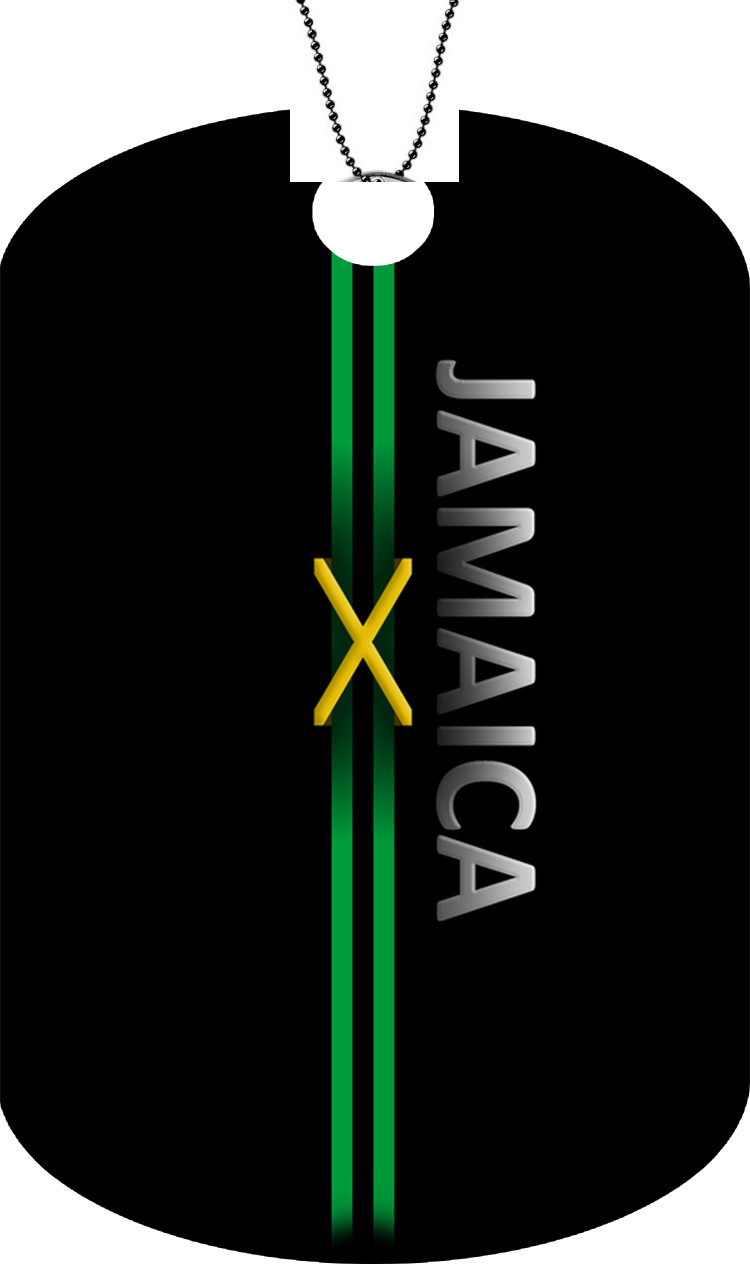 JAMAICA Flag Adult Dog Car Tag Chain Necklace Jamaican Version