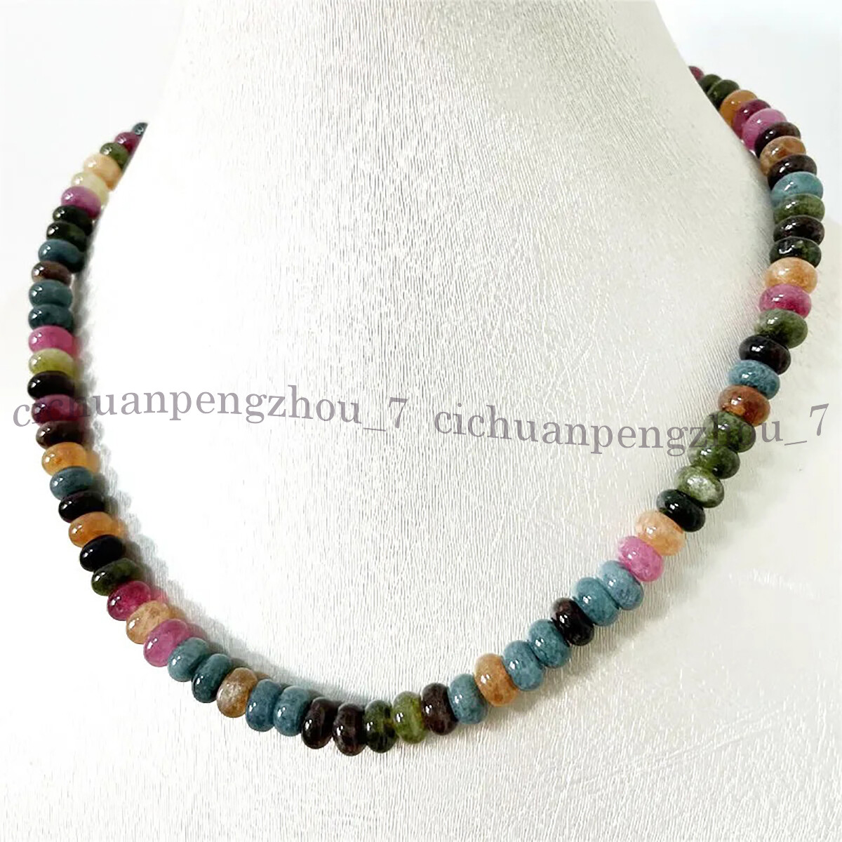 Natural Colorful Tourmaline Rondelle Gemstone Beads Necklace 14-48” 4x6mm 5x8mm