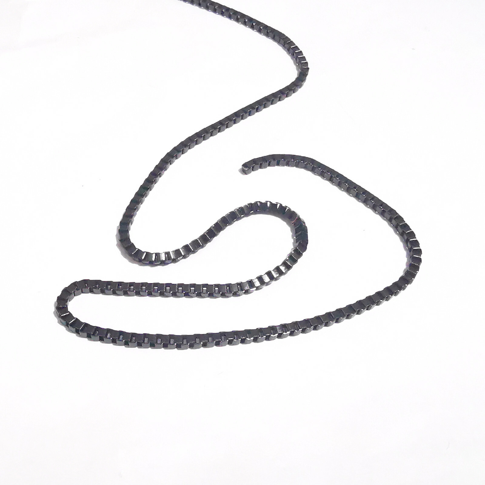 In bulk Venetian/Box chain 2.0mm/2.4mm stainless steel black box chain 3m 5m 10m