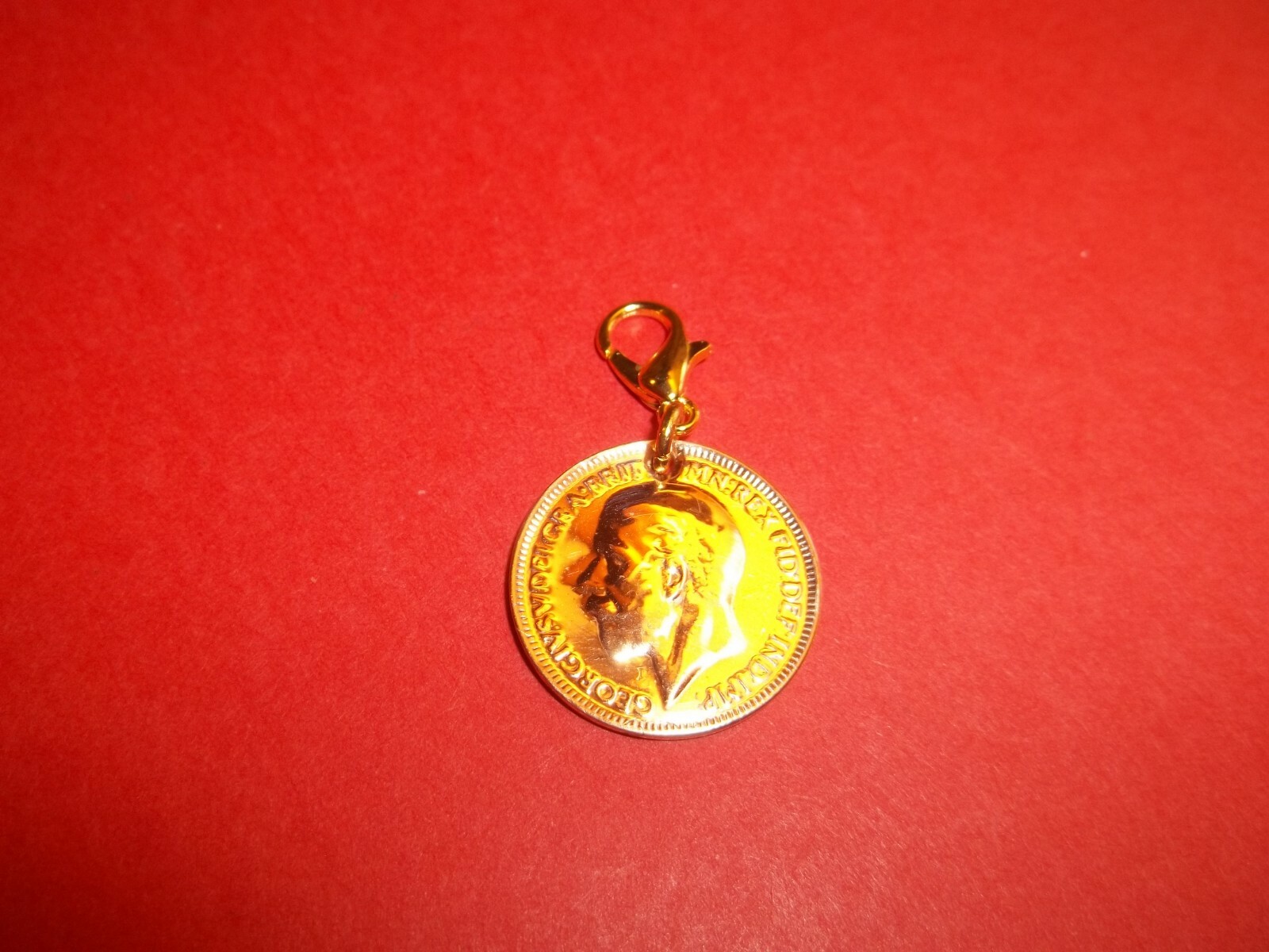 FARTHING COIN – BRITANNIA – HIGHLY POLISHED PENDANT / CHARM – 1913 to 1936