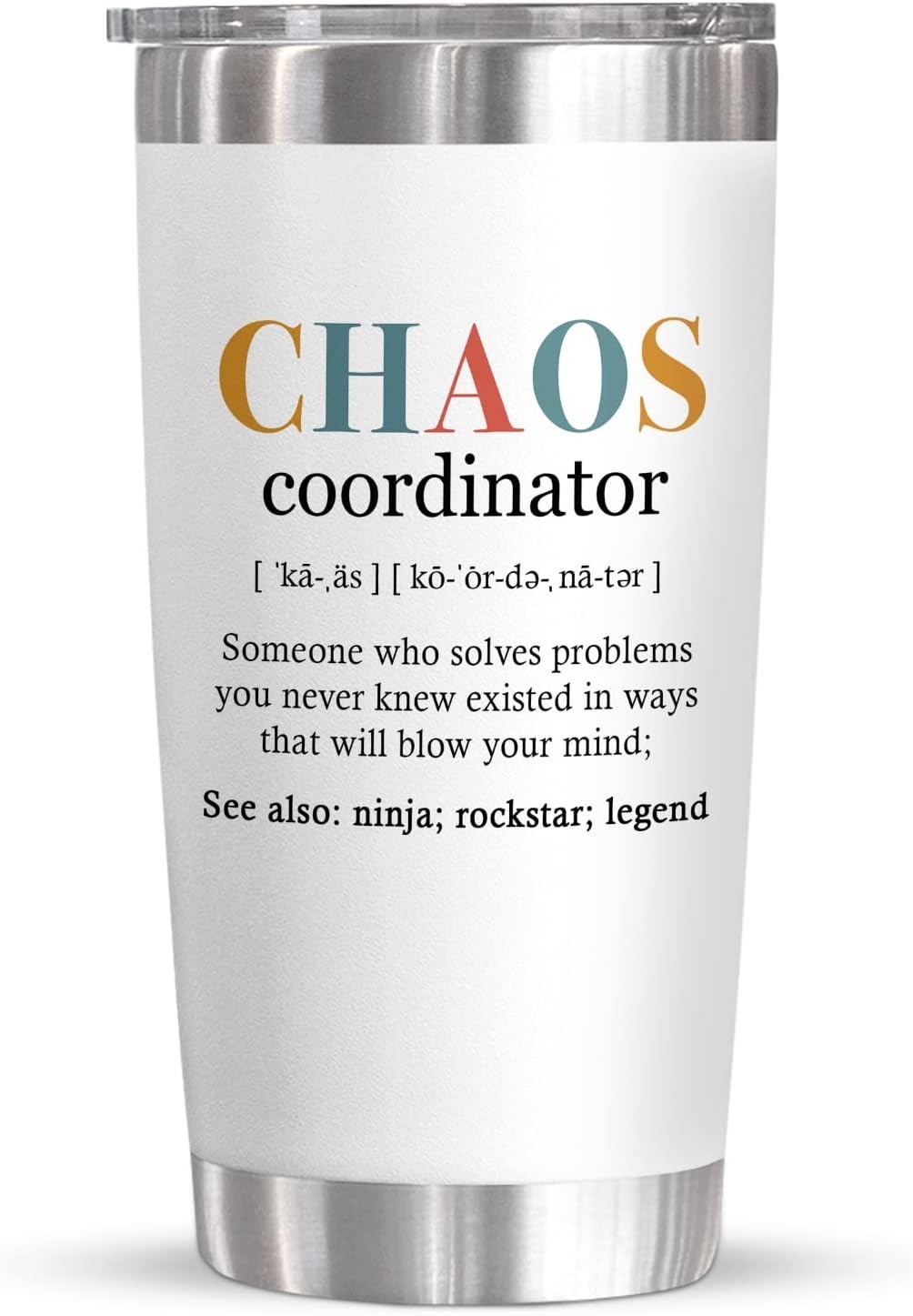 Insulated 20oz Chaos Tumbler – Stylish Christmas Gift for Coworkers & Friends