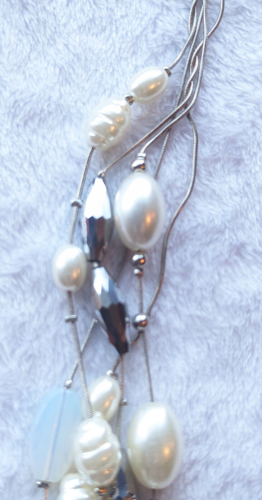 L & B Multi Strand Imitation/Faux Pearl Necklace