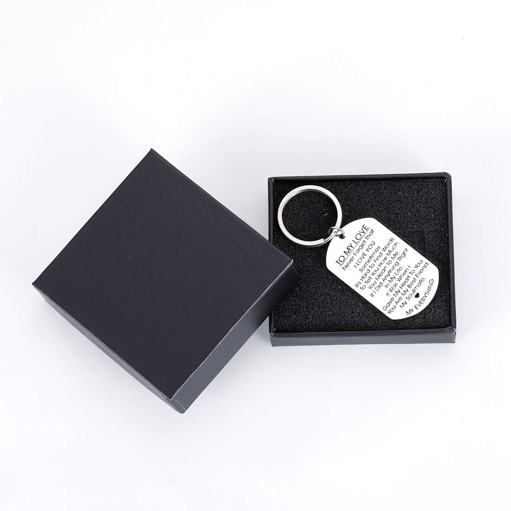 US 1 Pack Valentine’s Day Gift For Girlfriend Wife Keychain & Necklace To Tag