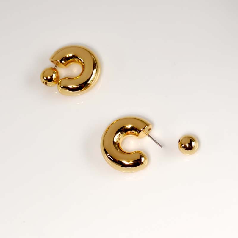 25mm Jenny Bird Puffy Statement Hoop Earrings Chic Women Party Vacation Jewelry