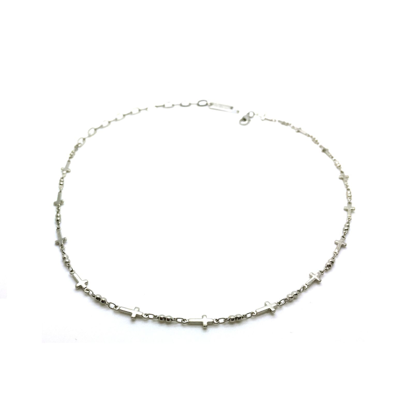 Mariana Women’s Cross Necklace Rhodium Plated Crystal 21″ Chain