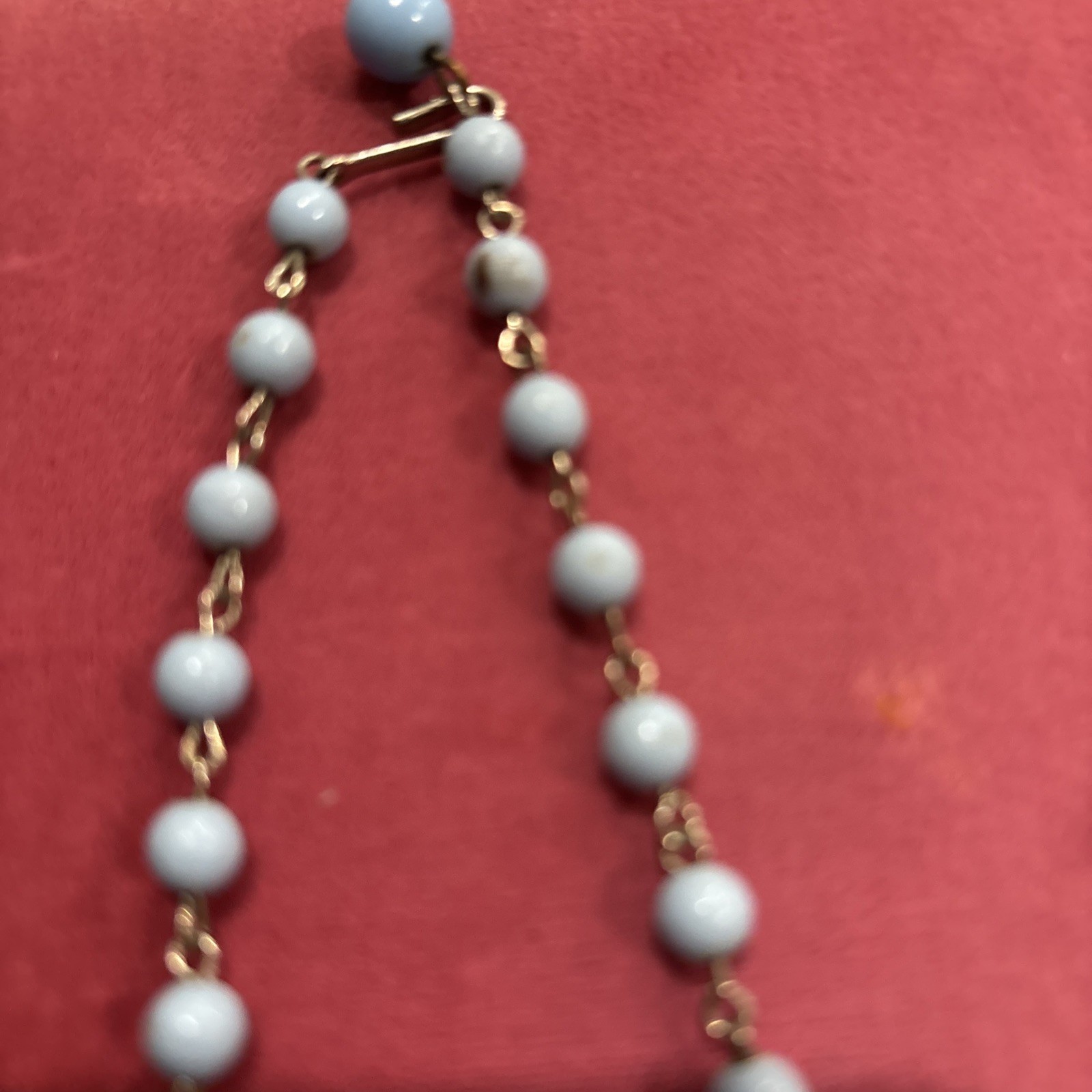 fashion jewelry necklace Light Blue Color V Pretty 18 Inches Long