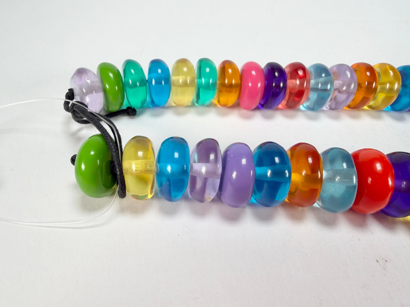 Jackie Brazil “Ana” Transparent Summer Mix Resin Wheels 70cm Necklace ( N0044 )