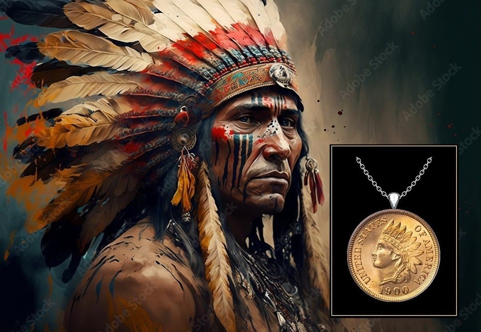 GeetarGizmos INDIAN HEAD PENNY Necklace – authentic vintage copper us coin