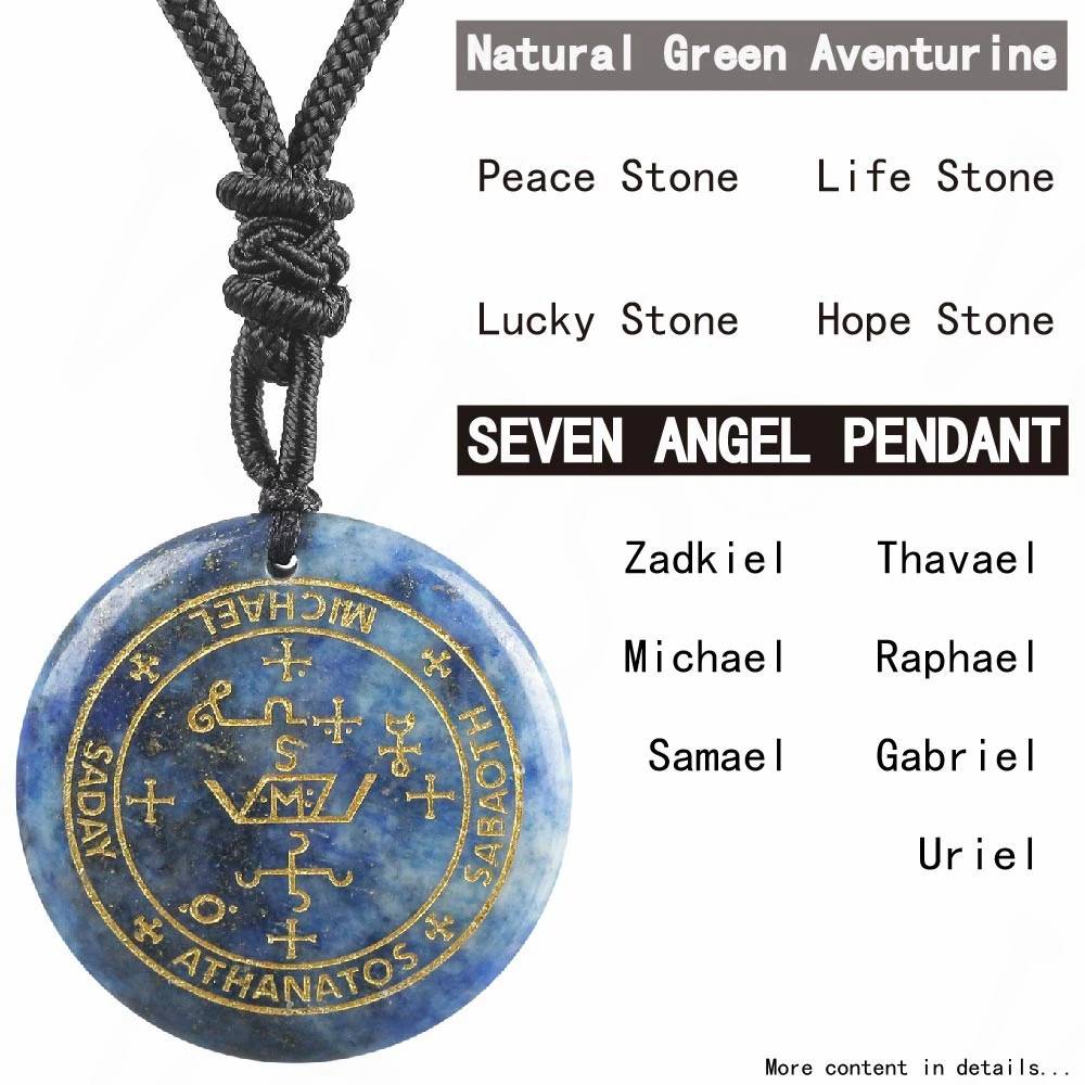 Solomon Seven Archangel Michael Gem Lapis Lazuli Gabriel Health Amulet Talisman