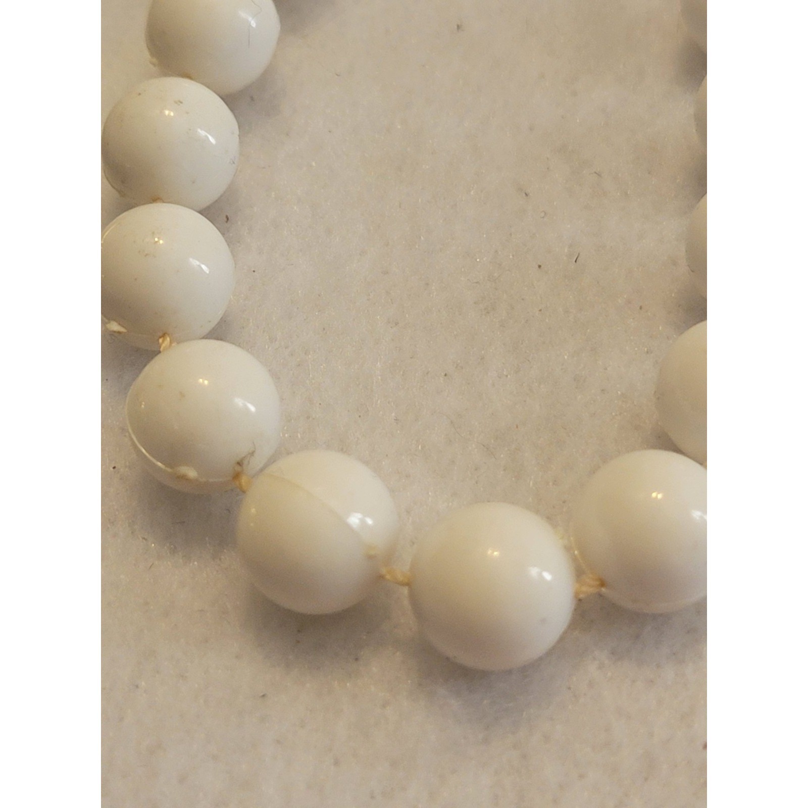 Necklace Lot of 4 Vtg Retro Faux Pearl Beaded Gold Black White Beads Minimalist