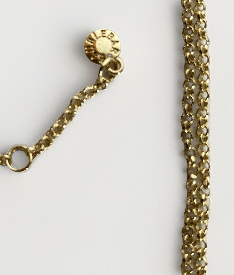 Adjustable Gold Tone BaubleBar Necklace with Charms, Hamsa, Evil Eye, etc 17-20″
