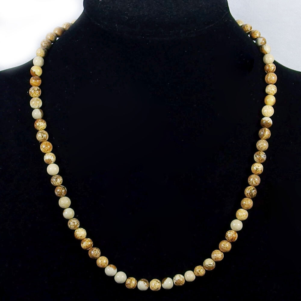 Fashion Jewelry 6mm Natural Multicolor Round Gemstone Beads Necklace 18-36″