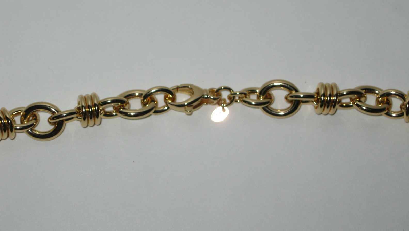 New Bellezza Bronze Shiny Oval Multi Rolo Link Necklace HSN $149